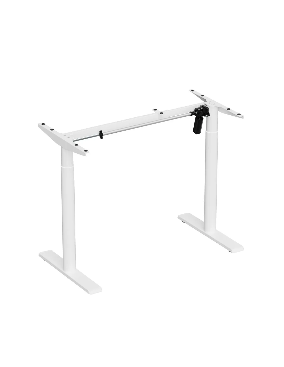 Pied de bureau motorisé assis-debout, Hauteur 70-120 cm, Blanc