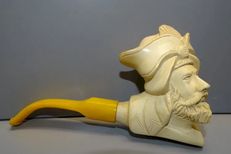 - PIPE ECUME DE MER TETE DE SULTAN HOMME AU TURBAN MEERSCHAUM ? COLLECTION D