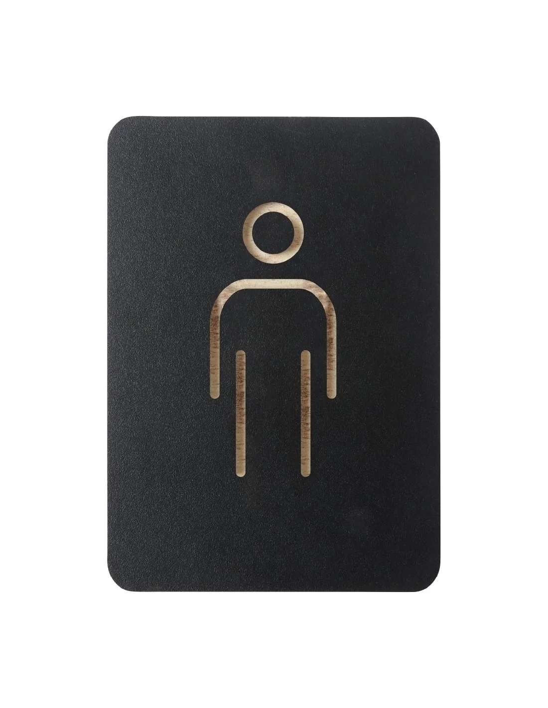 Plaque signalétique noire Europel homme