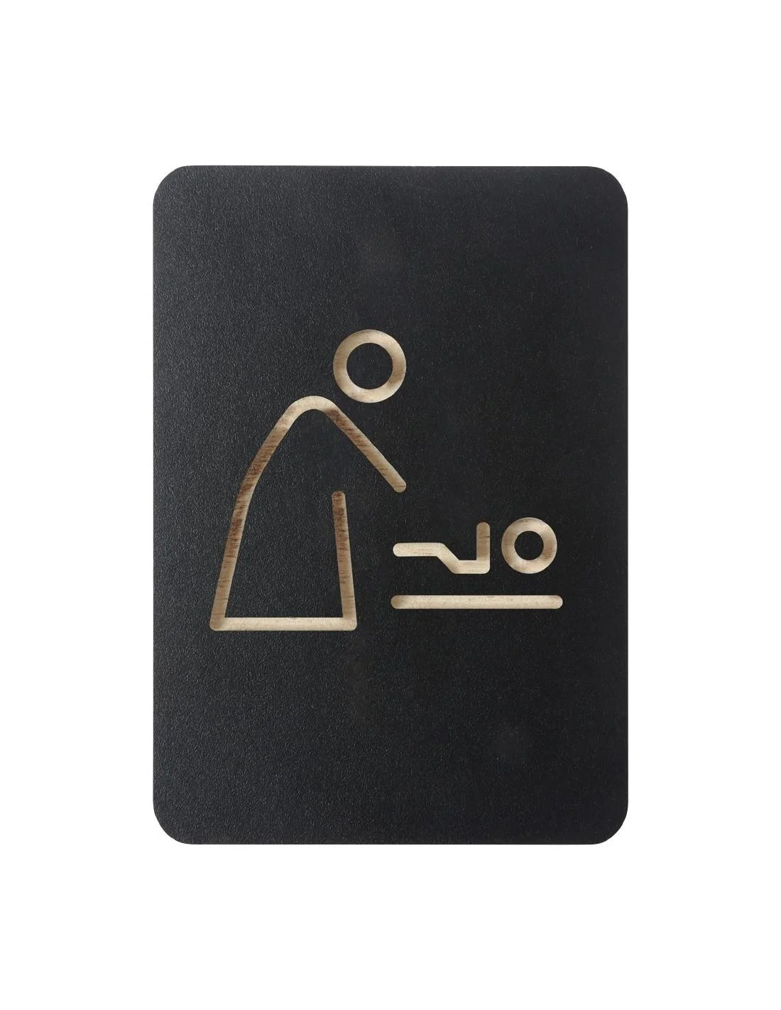 Plaque signalétique noire Europel table à langer