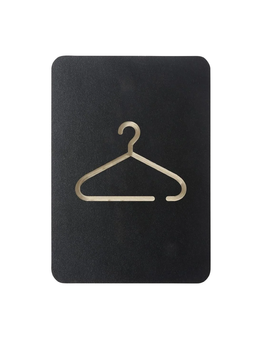 Plaque signalétique noire Europel vestiaire