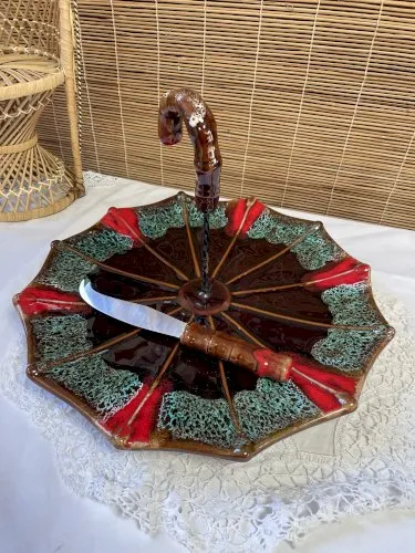 Plateau à fromage et son couteau