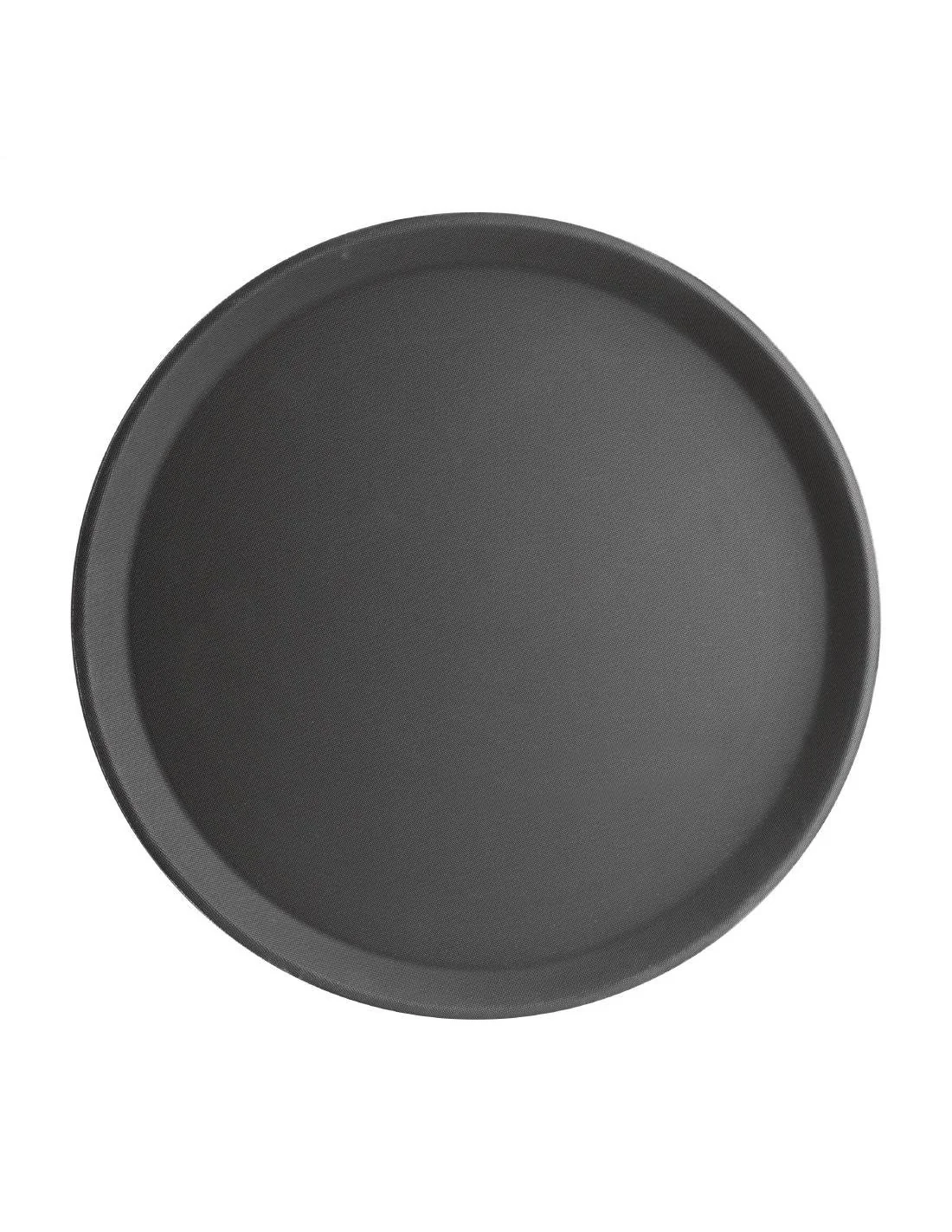 Plateau antidérapant en fibre de verre Olympia Kristallon rond noir 406mm