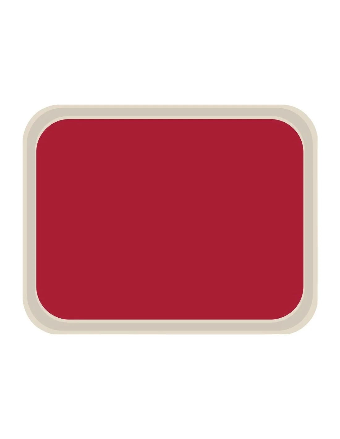 Plateau de service en polyester Roltex America 460 x 360mm rouge