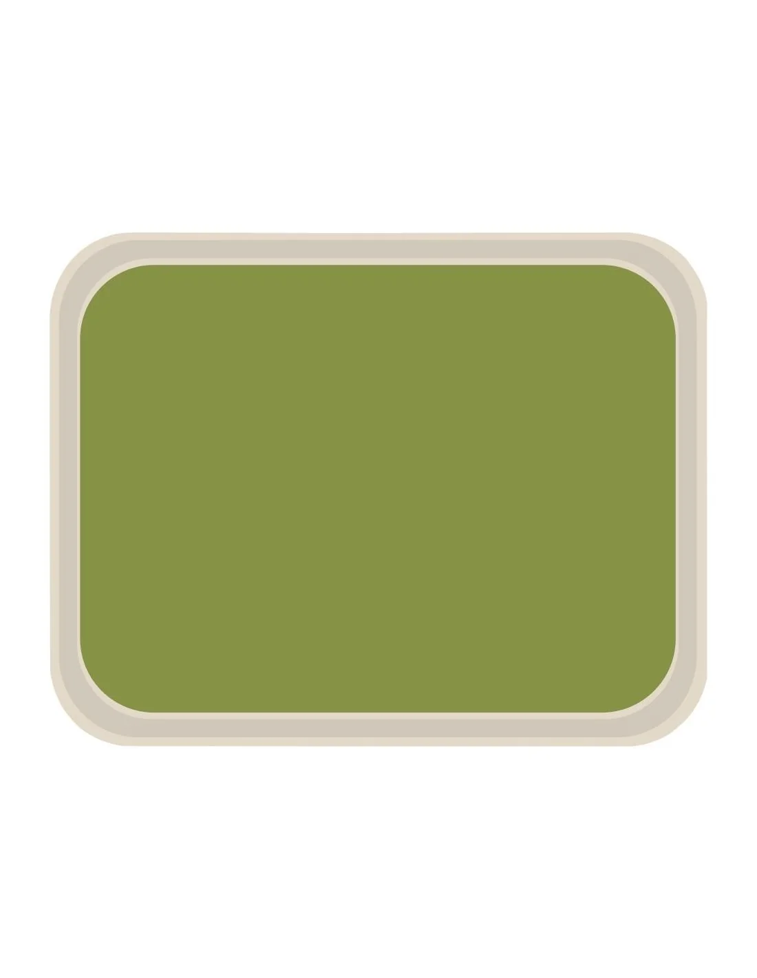 Plateau de service en polyester Roltex America 460 x 360mm vert