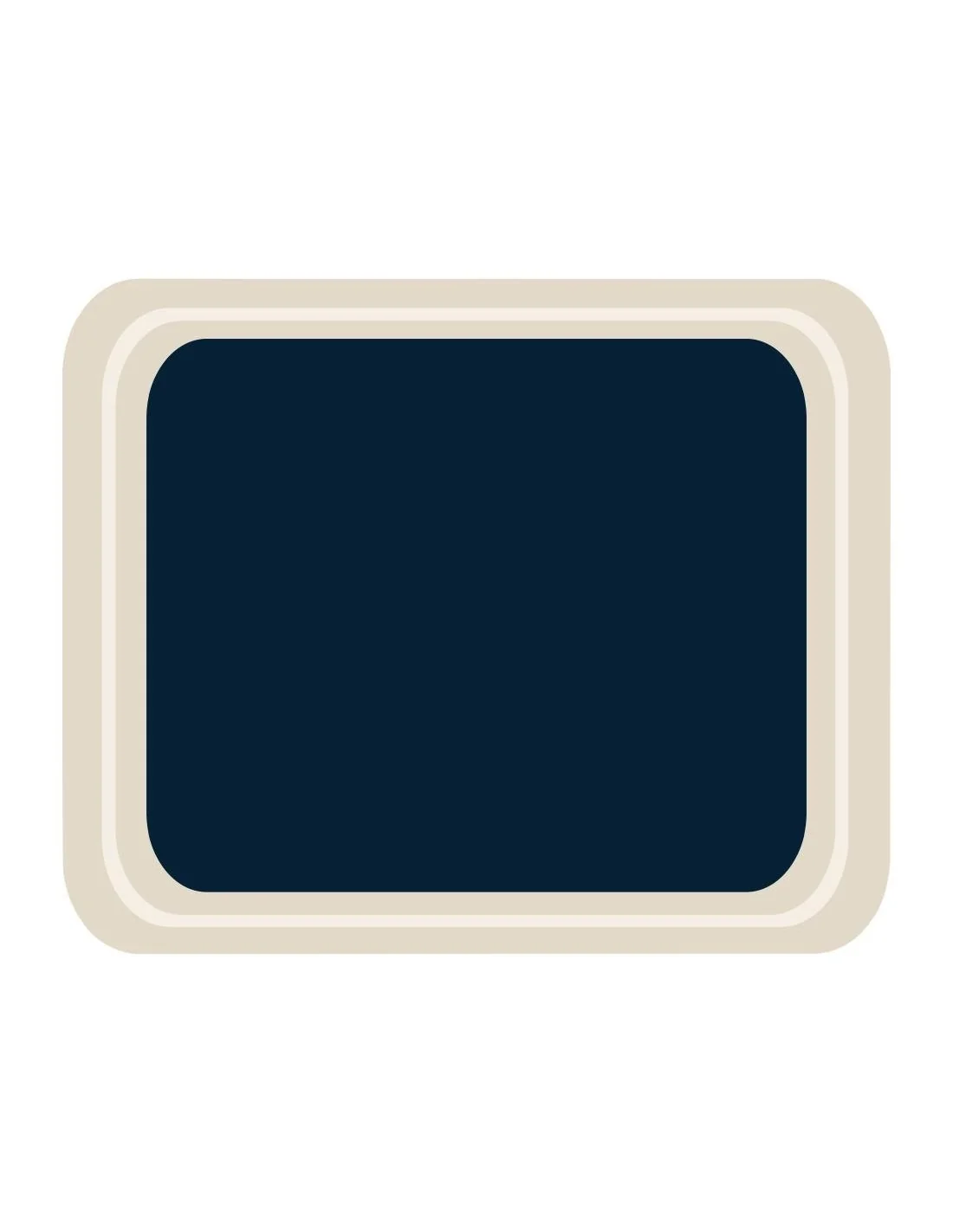 Plateau de service en polyester Roltex Cafétéria 325 x 265mm bleu