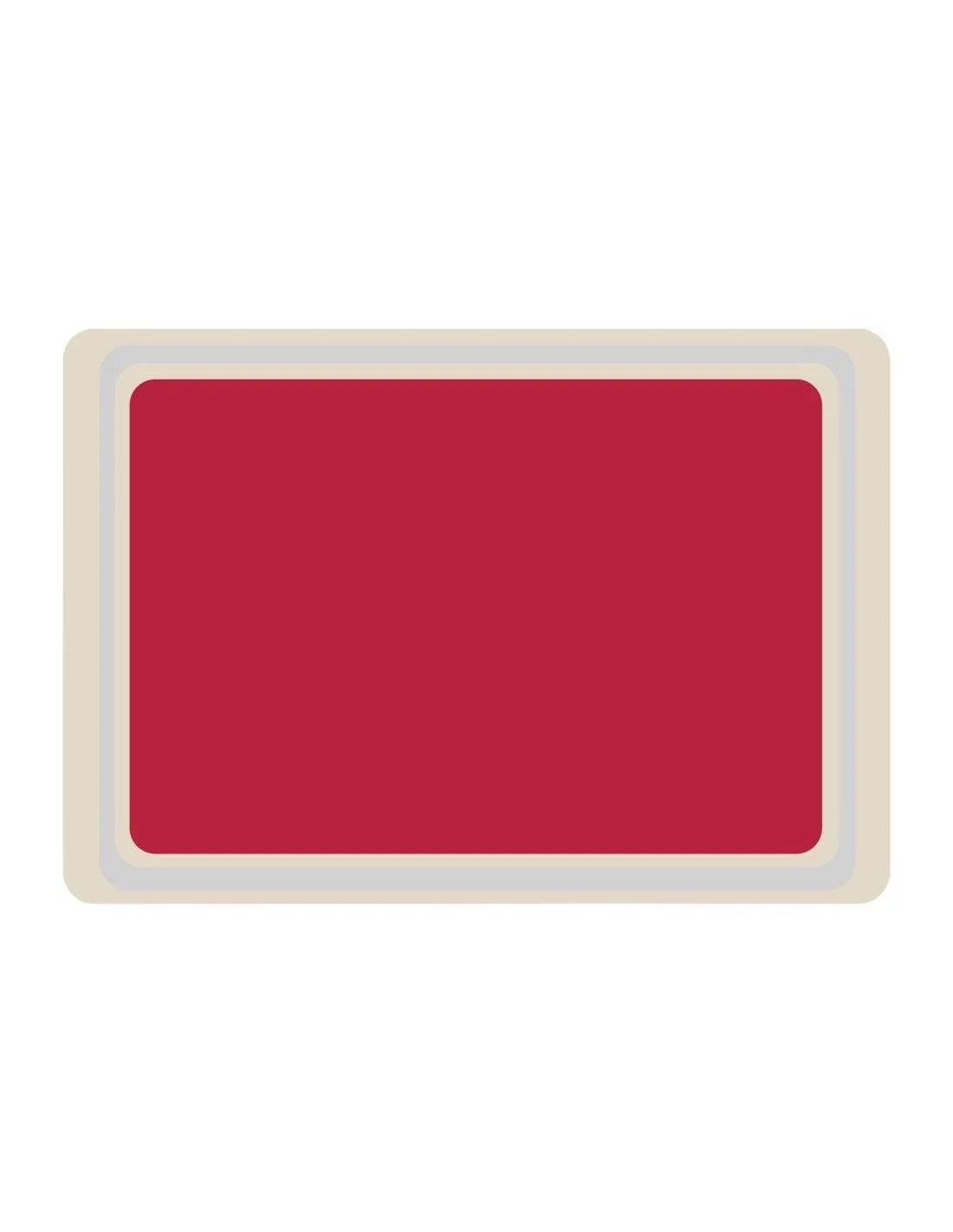 Plateau de service en polyester Roltex Euronorme 530x370mm rouge