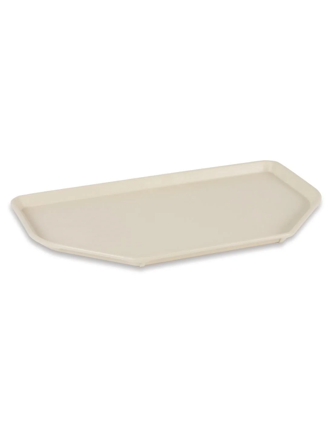 Plateau de service en polyester Roltex Trapèze 500x325mm beige
