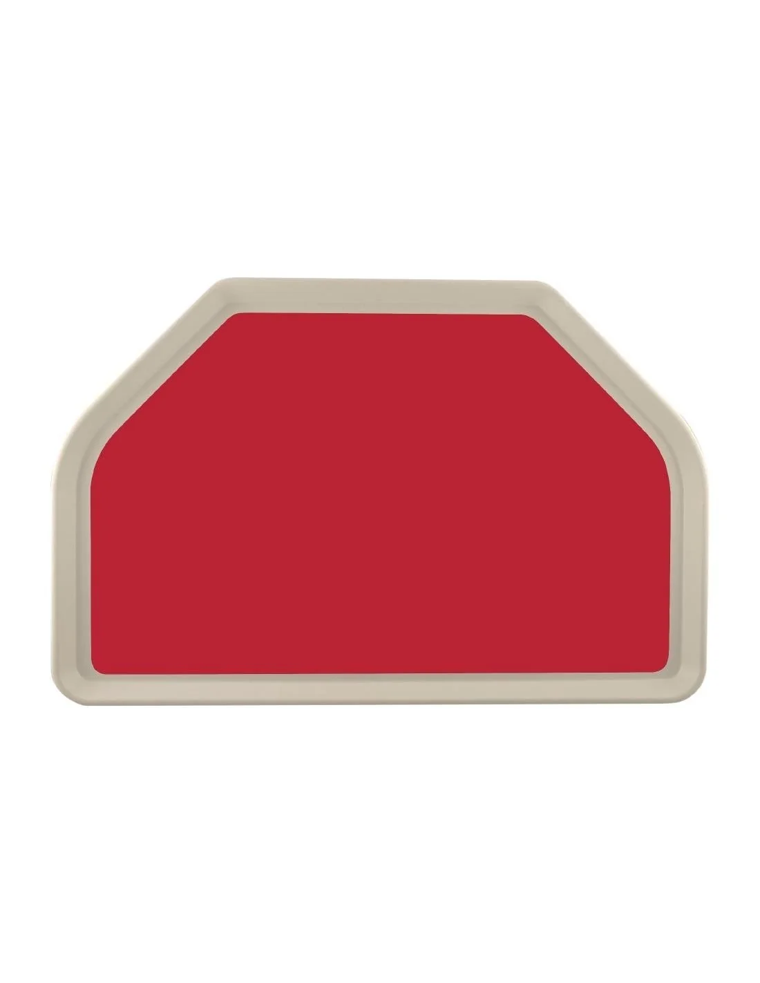 Plateau de service en polyester Roltex Trapèze GN 500x325mm rouge