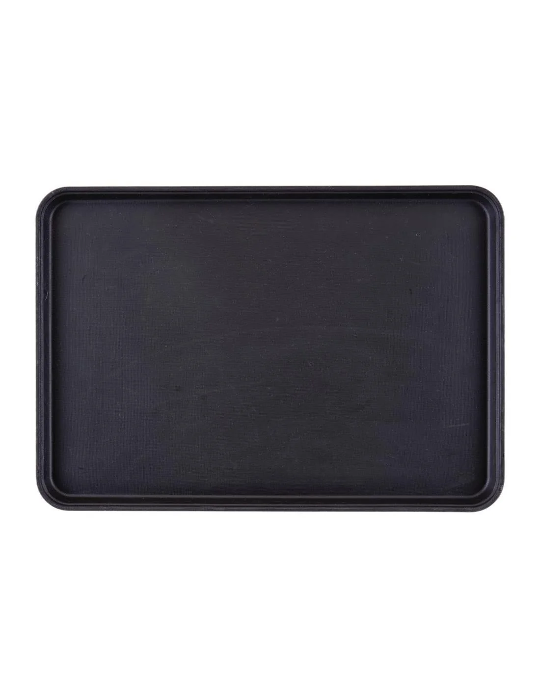 Plateau de service rectangulaire fibre de verre antidérapant Camtread Cambro noir 450x650mm (Lot de 6)