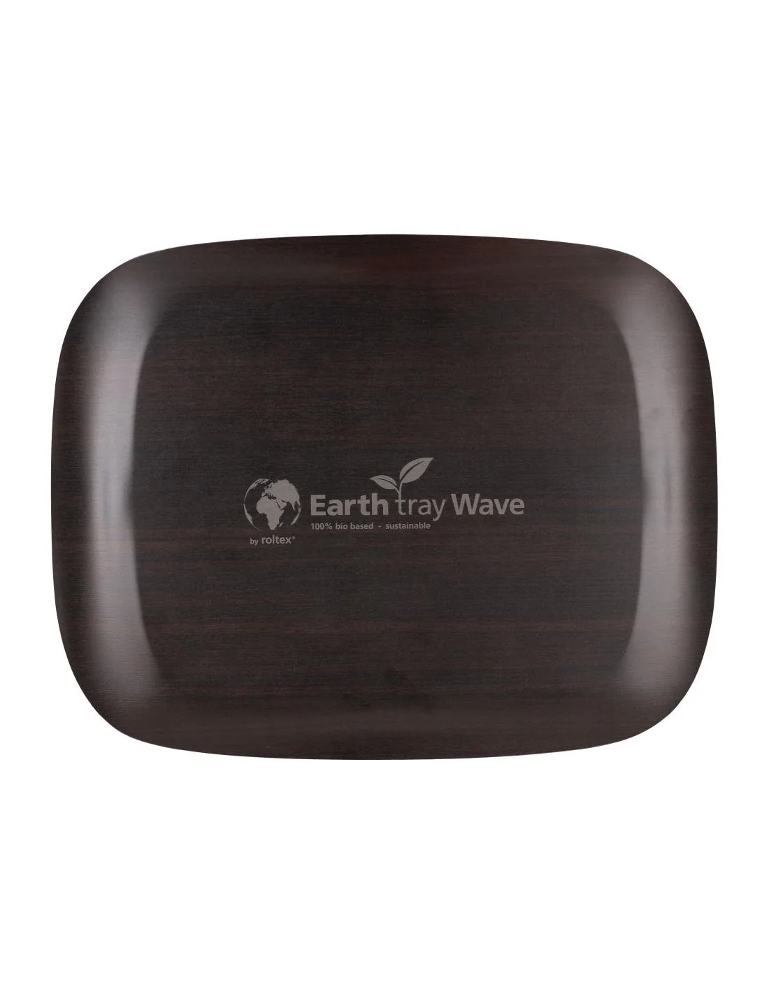 Plateau de service Roltex Wave 46x36cm bois foncé veiné