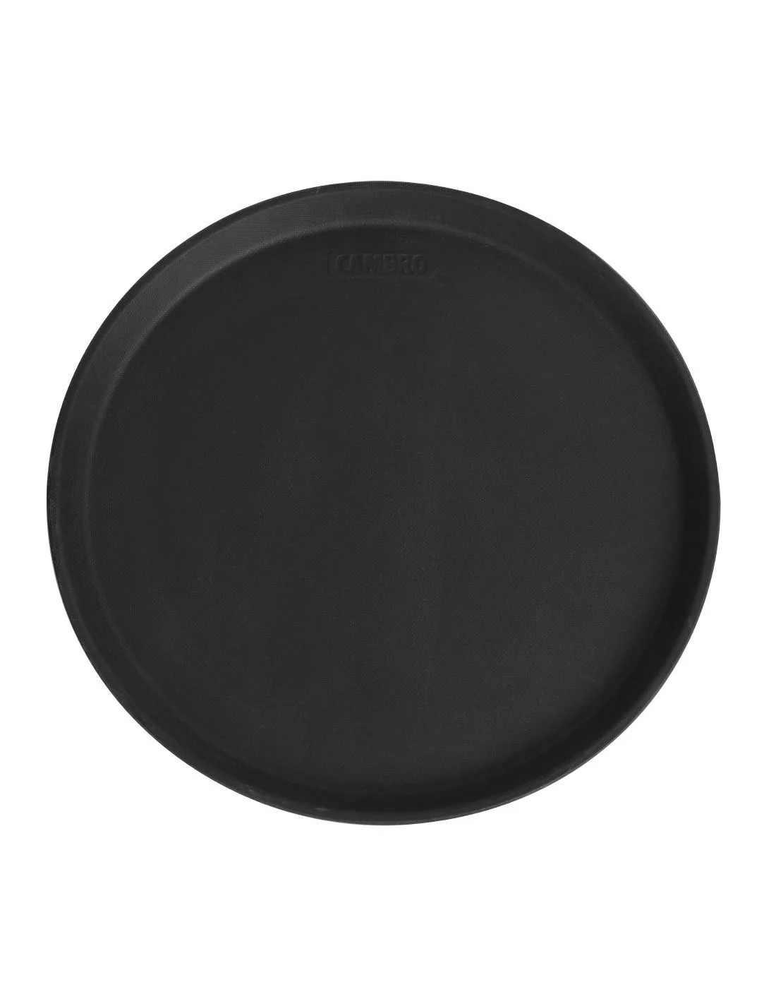 Plateau de service rond fibre de verre antidérapant Camtread Cambro noir 35,5 cm
