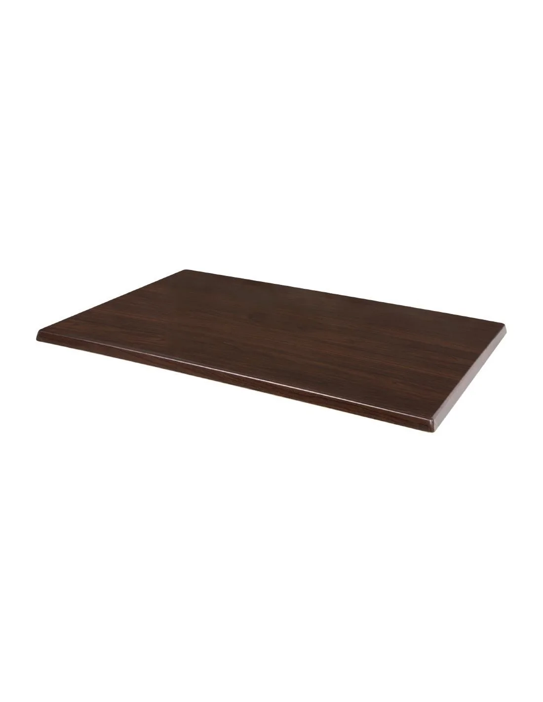 Plateau de table rectangulaire pré percé Bolero coloris marron foncé