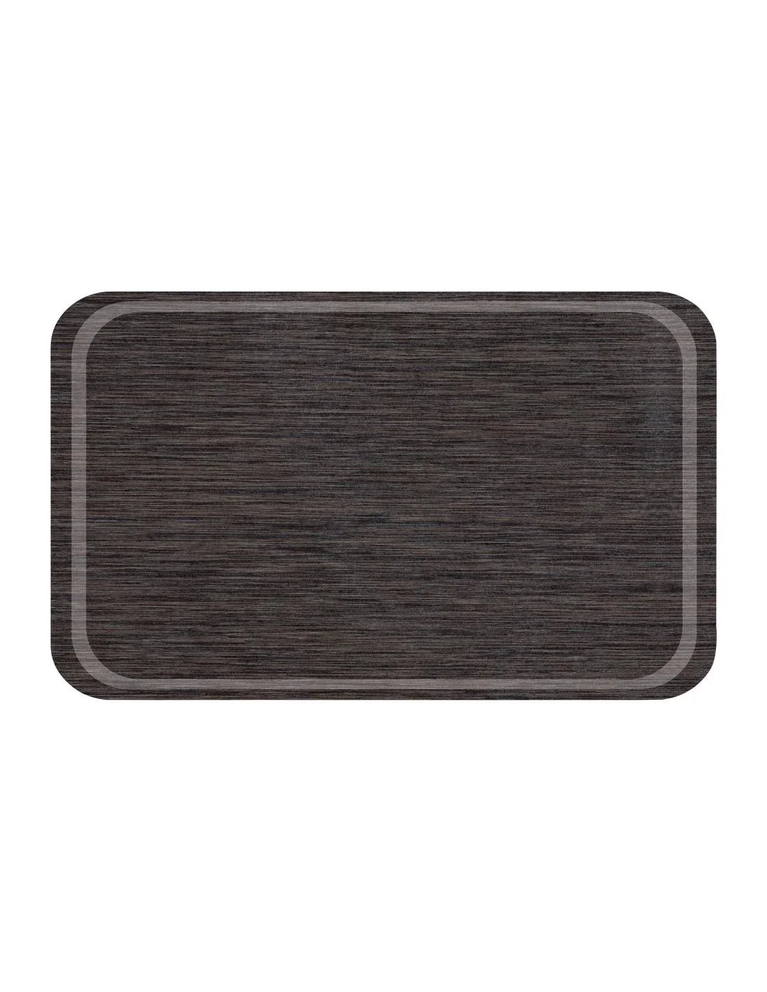 Plateau Euronorme en mélamine Roltex antidérapant 530x370mm wengé