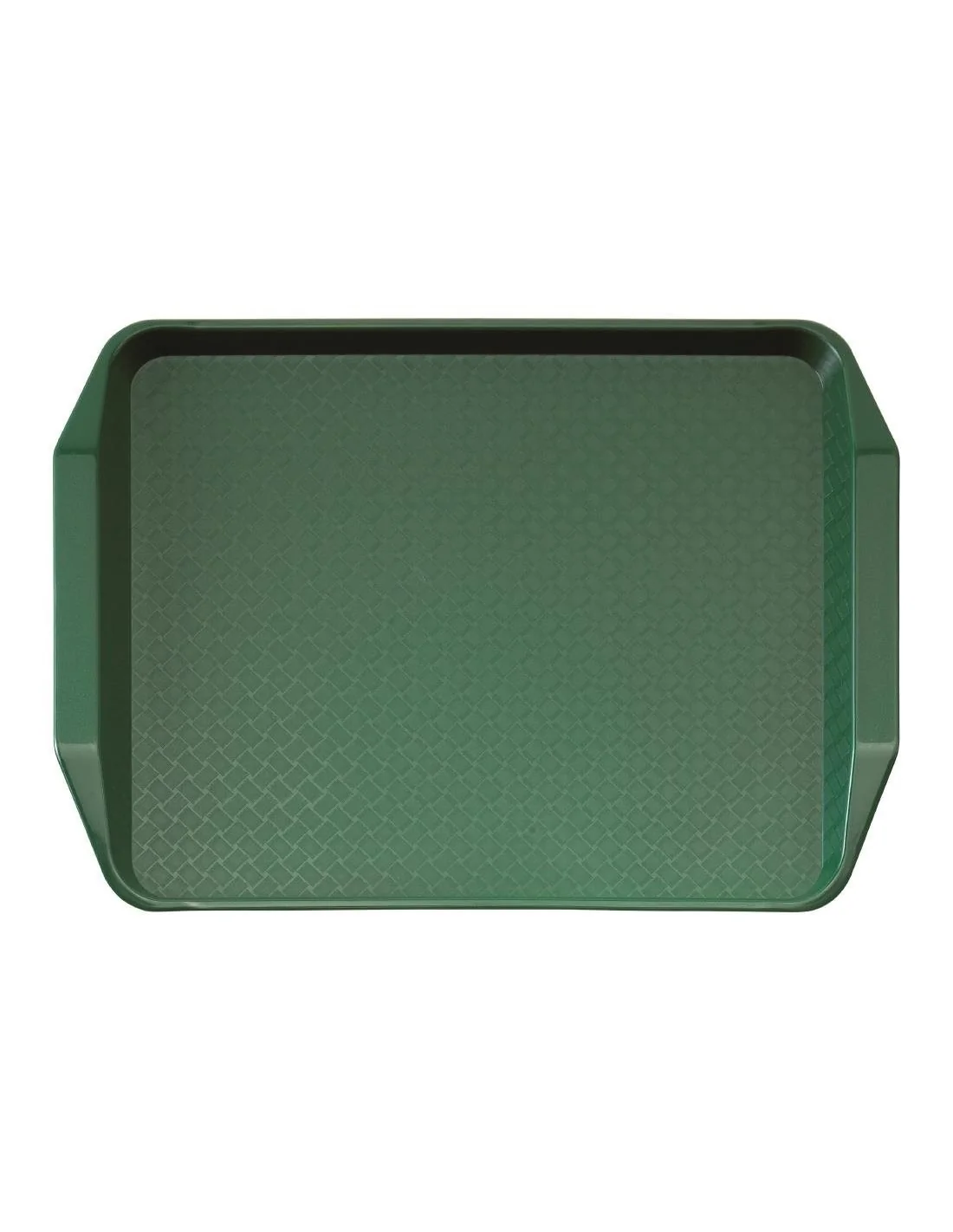 Plateau rectangulaire avec poignées en polypropylène Fast Food Cambro vert 43 cm