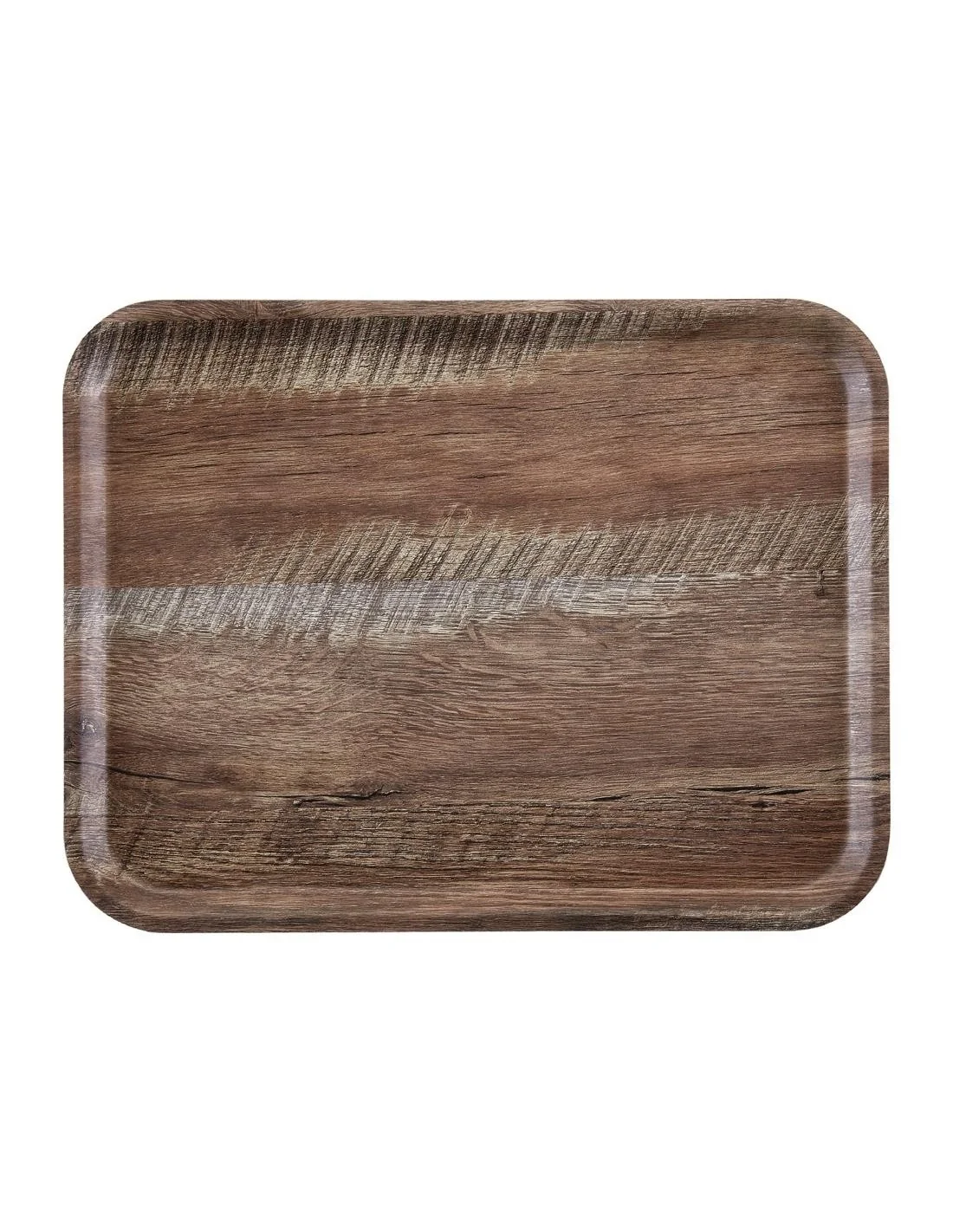 Plateau stratifié surface grainée Madeira Cambro chêne foncé 46 cm