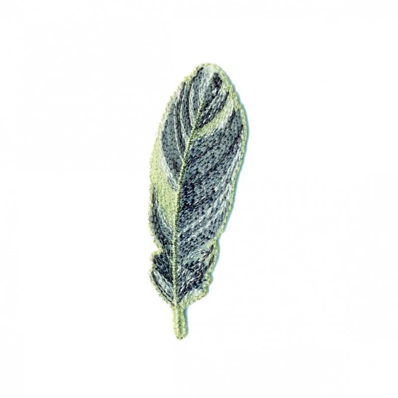 Plumes dorees 7x2cm - Gris doré