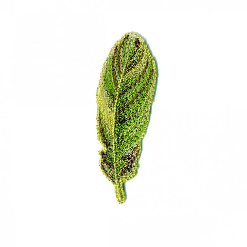 Plumes dorees 7x2cm - Kaki doré