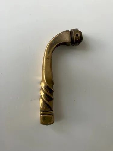 poignee de porte bequille en laiton bronze massif dore