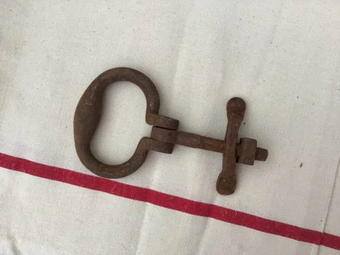 poignée porte grange HEURTOIR DE porte ANTIQUITÉ À NETTOYER.