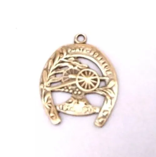 Porte-Bonheur 1914-1915 Pendentif fer à cheval en laiton