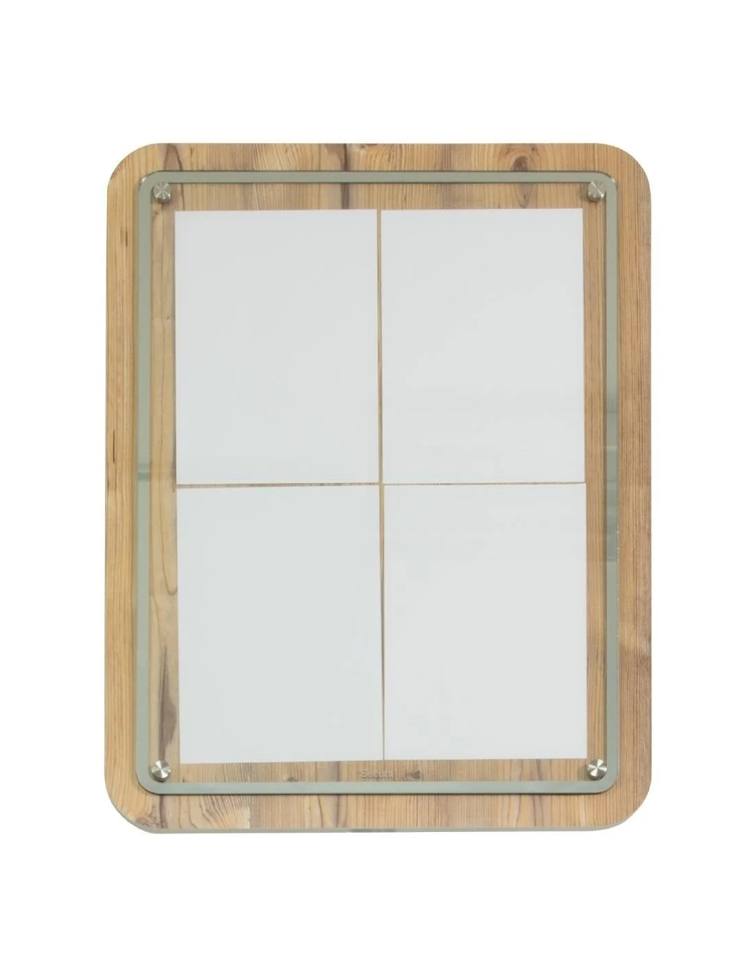 Porte-menu en bois Securit 4xA4 avec poteau et socle