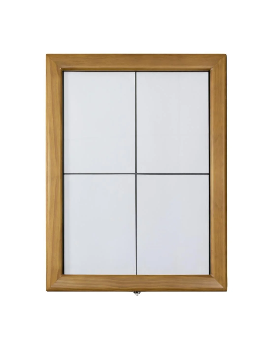 Porte-menu mural à LED blanches en teck Securit 4xA4