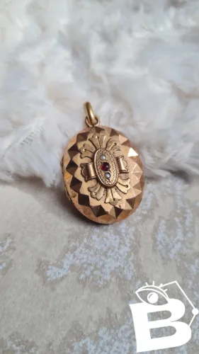 Porte-photos ancien en plaqué or - 1900