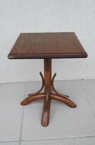 Porte-plante rotin et bois