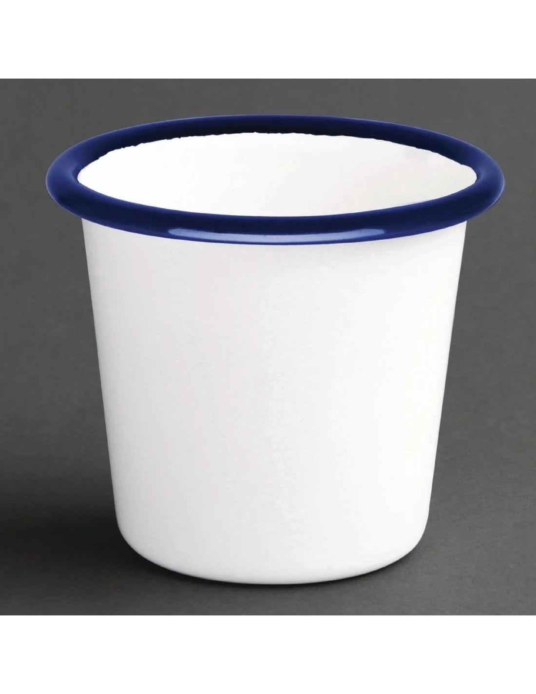 Pot à sauce en acier émaillé bleu et blanc Olympia 114ml