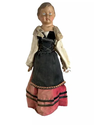 POUPEE BOUTEILLE ALSACIENNE À TÊTE PETITCOLIN