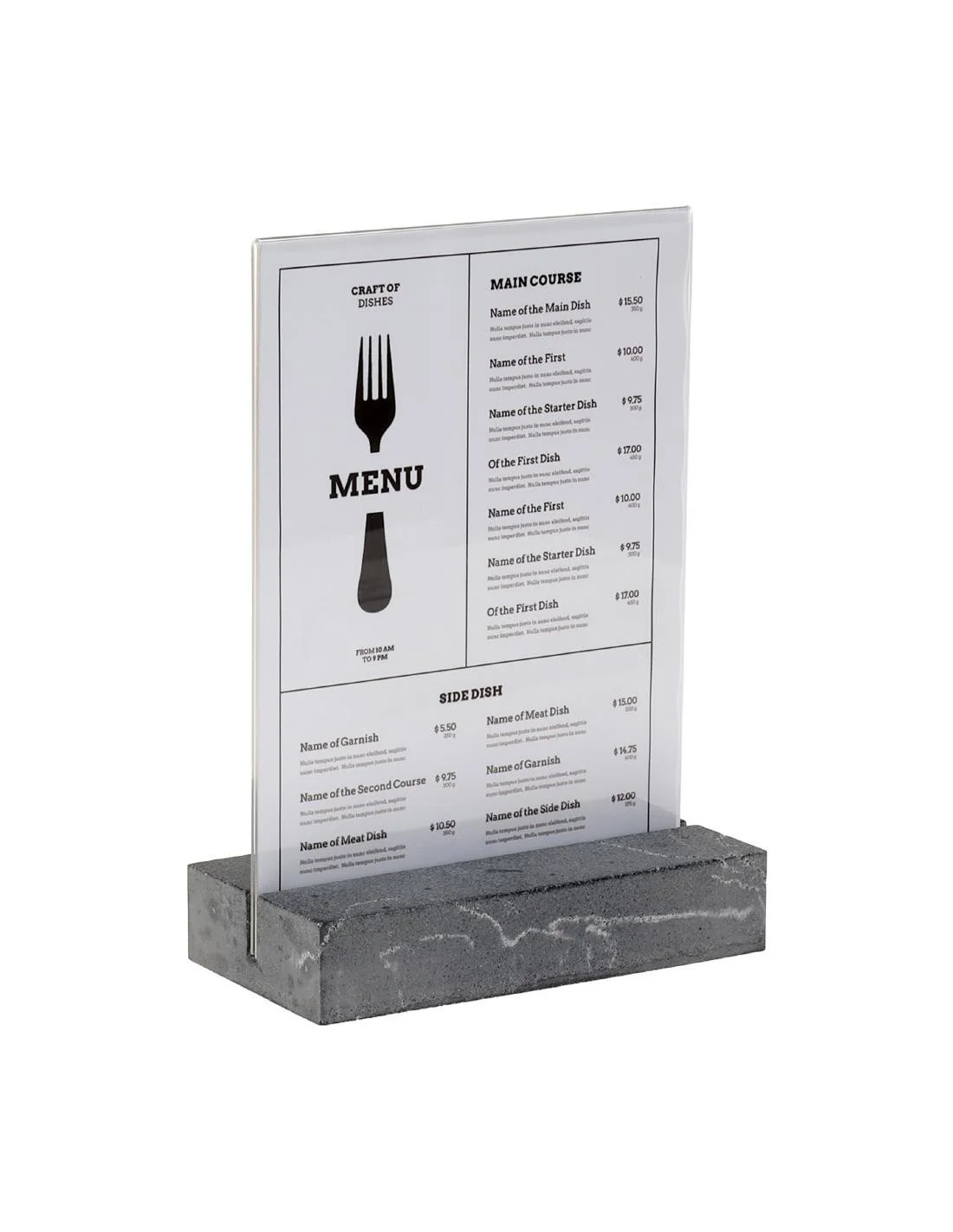 Présentoir de table Europel A5 polystone anthracite