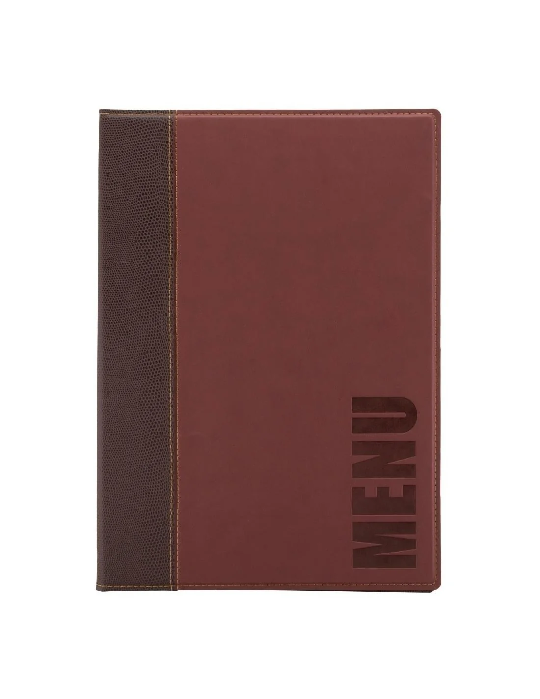 Protège-menus contemporain Securit A4 rouge foncé