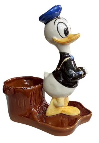 Rare Figurine Ancienne Céramique Walt Disney Production Donald Duck Collection