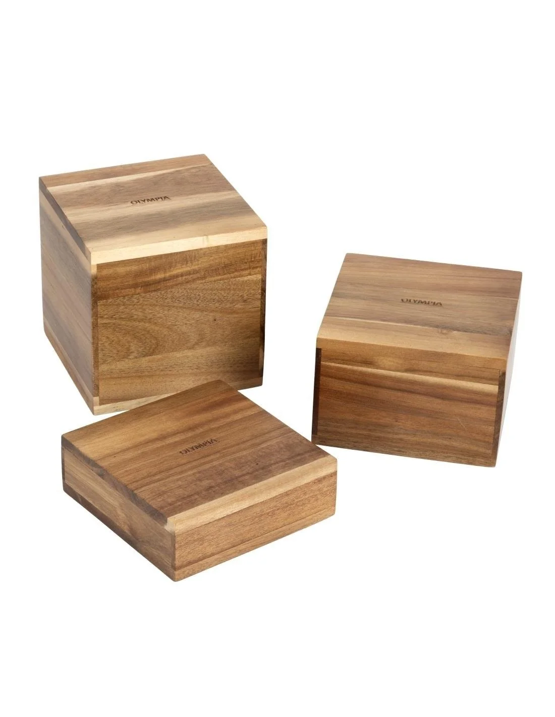 Réhausses en acacia Olympia 50/100/150(H)mm (lot de 3)