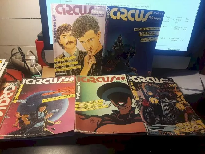 Revue CIRCUS lot de 5 numéros - 45 47 48 49 50
