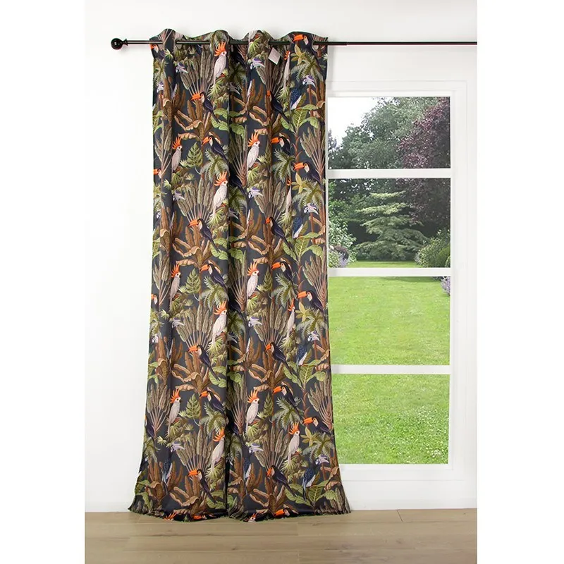 Rideau calao 135x245 Velvet print -