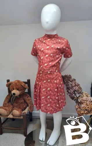 robe de fille vintage Cacharel - années 70 - 9 ans