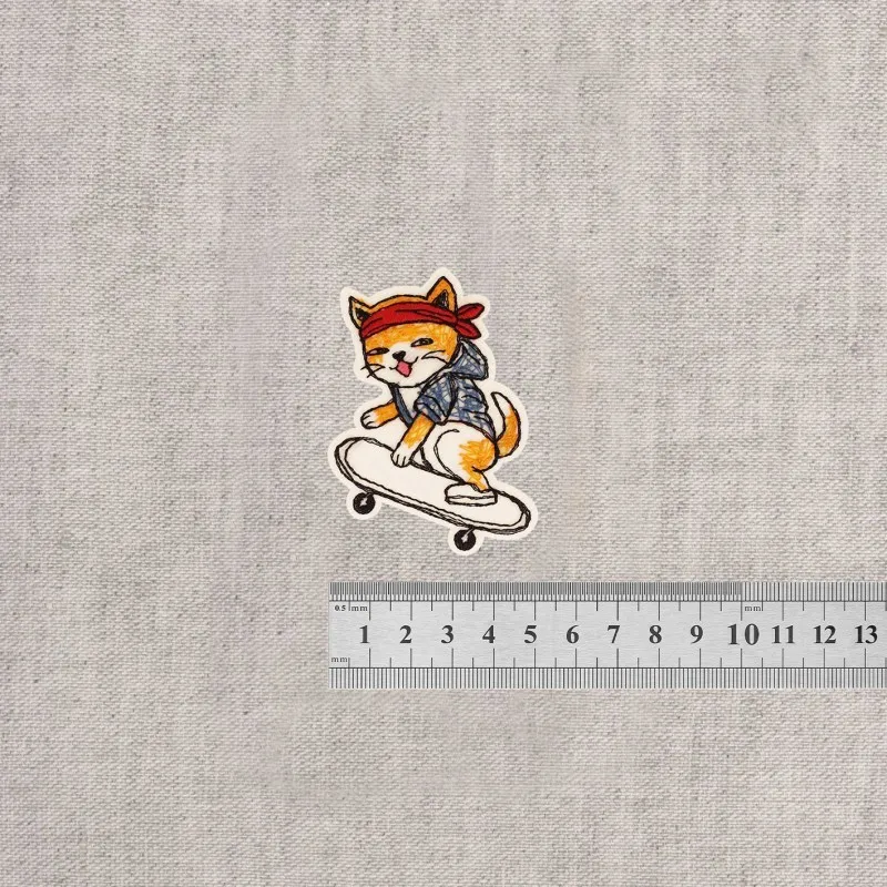 S ecusson chat ado - Skateur