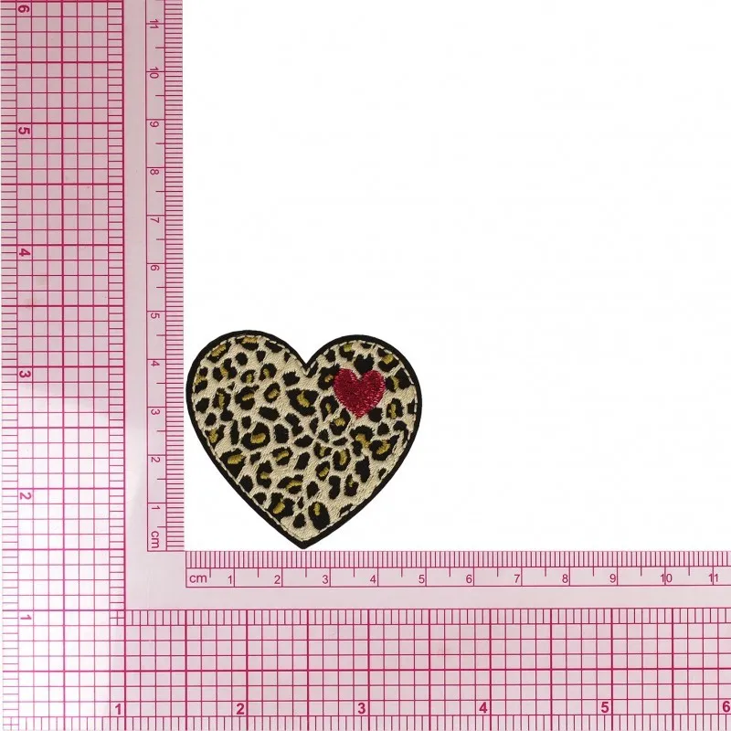 S ecusson coeur panthere et zebre - Panthère