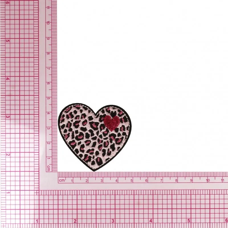 S ecusson coeur panthere et zebre - Panthère rose