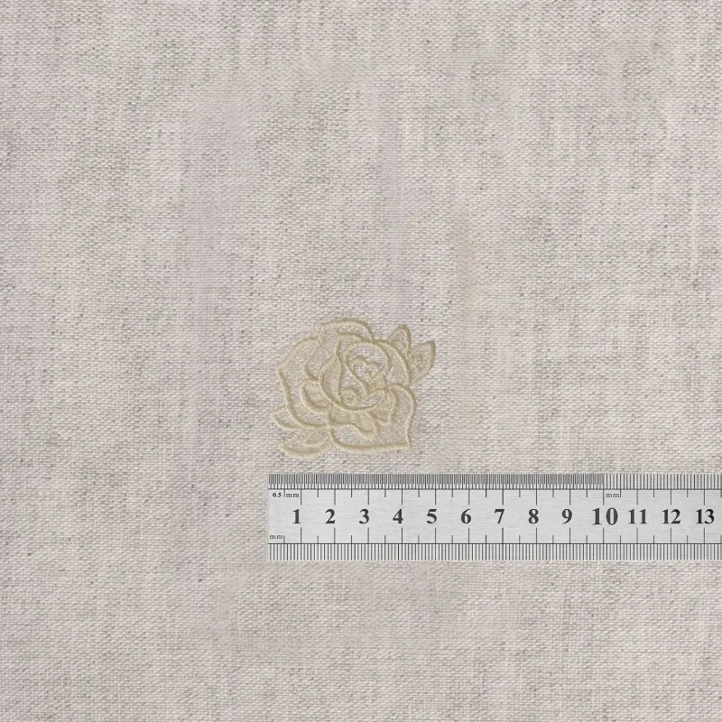 S ecusson en dentelle - Rose ivoire