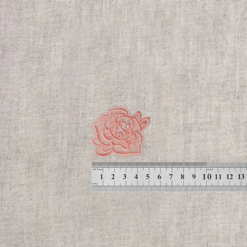 S ecusson en dentelle - Rose rose