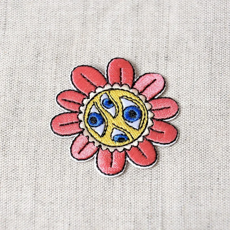 S ecusson esprit seventies - Fleur