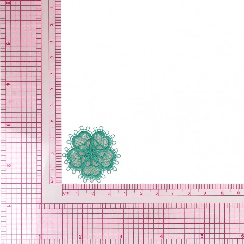 S ecusson fleur dentelle - Vert