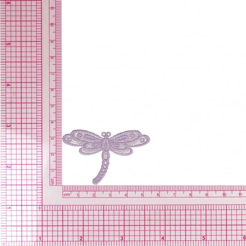 S ecusson libellule dentelle - Lilas