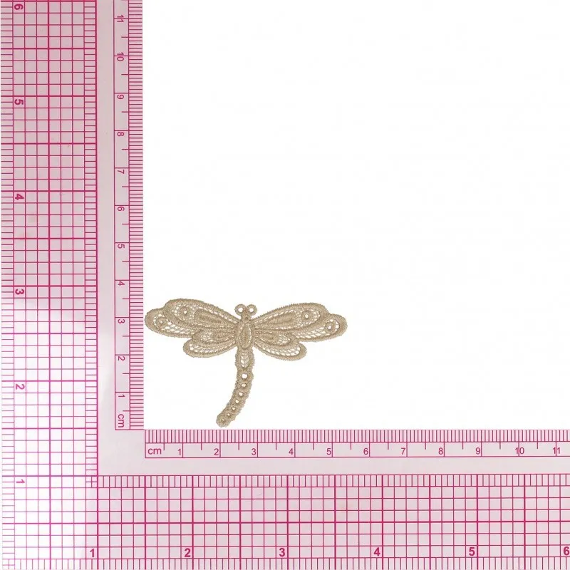 S ecusson libellule dentelle - Lin