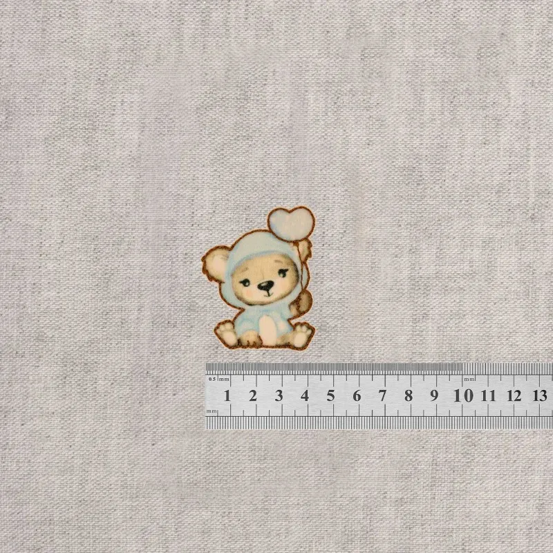 S ecusson ourson avec ballon - Bleu