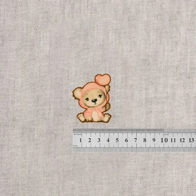 S ecusson ourson avec ballon - Rose