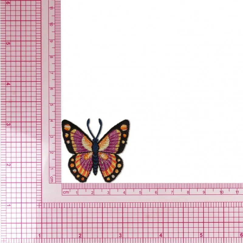 S ecusson papillon - Fushia orange